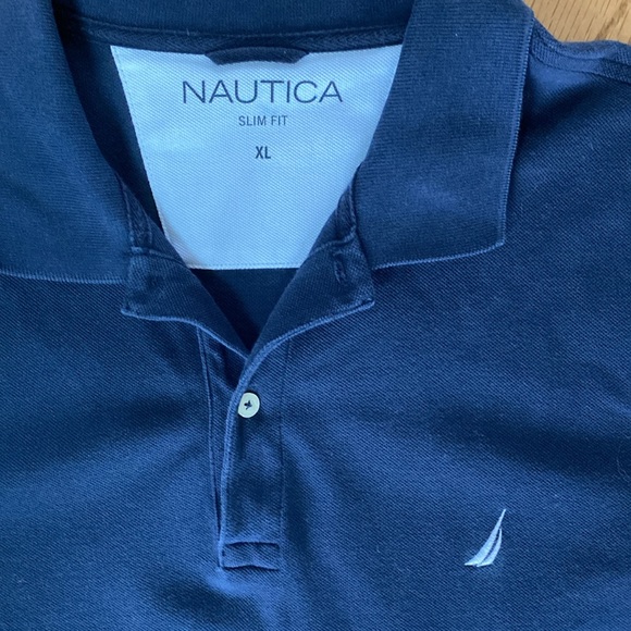 Nautical men’s slim fit xl polo navy - Picture 2 of 3
